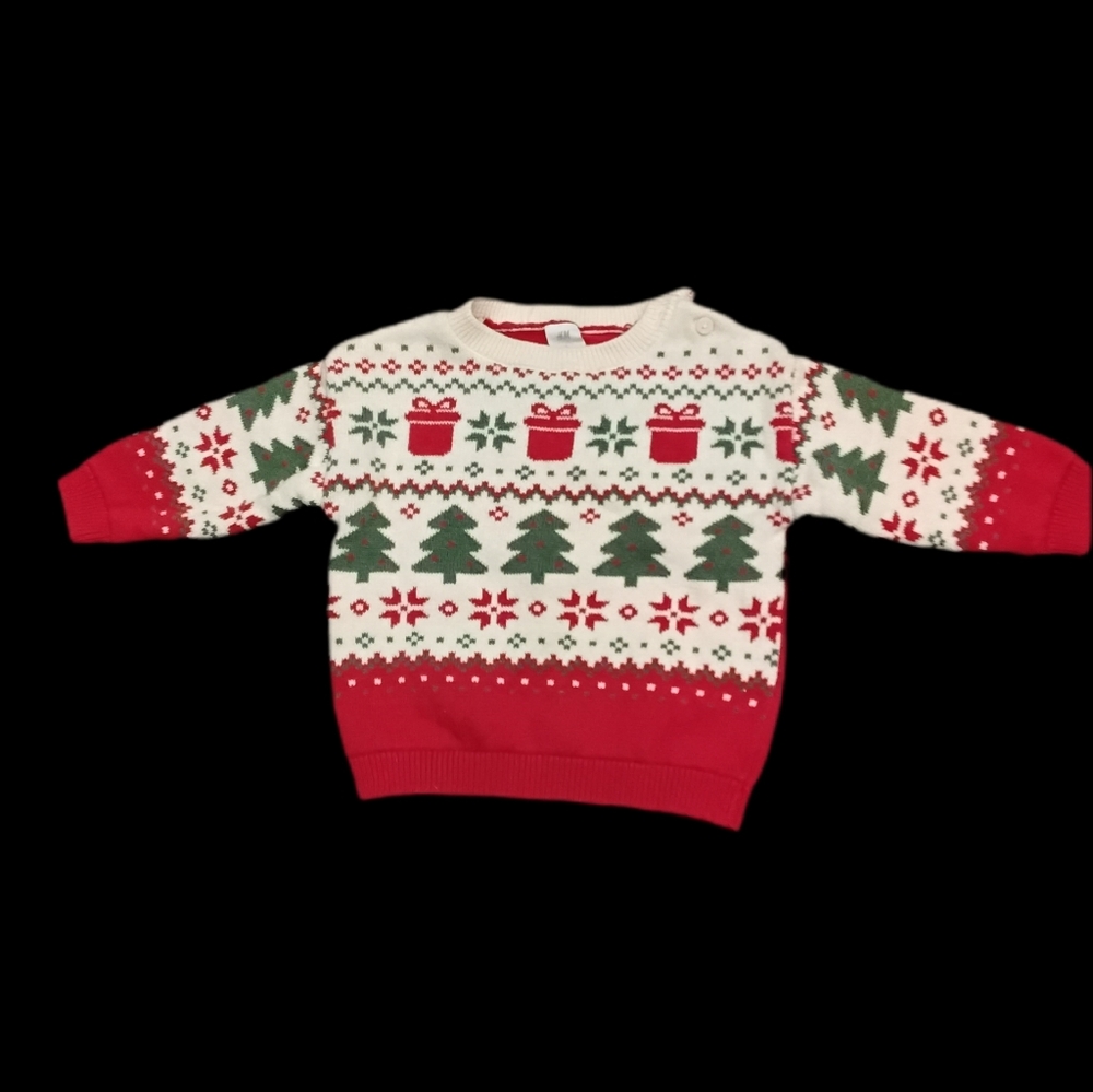 H&M Kids‎ Jacquard-Knit Christmas Sweater Size 6 Months NWOT